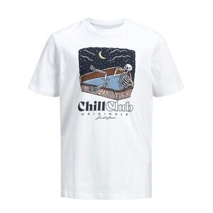 Jack & Jones Originals Kids T Shirt - Boys Size Small - Graphic T-Shirt - White